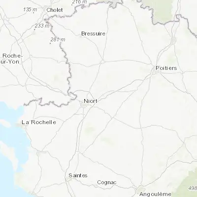Map showing location of La Crèche (46.366670, -0.300000)