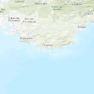 Map showing location of La Garde (43.124680, 6.010330)