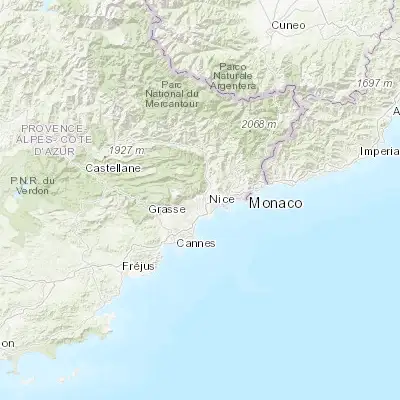 Map showing location of La Gaude (43.722090, 7.152960)