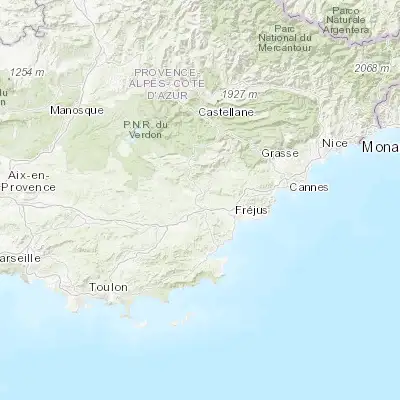 Map showing location of La Motte (43.494030, 6.535190)
