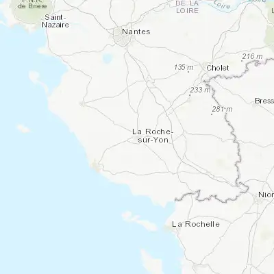Map showing location of La Roche-sur-Yon (46.669740, -1.427570)