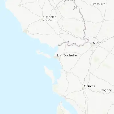 Map showing location of La Rochelle (46.163080, -1.152220)
