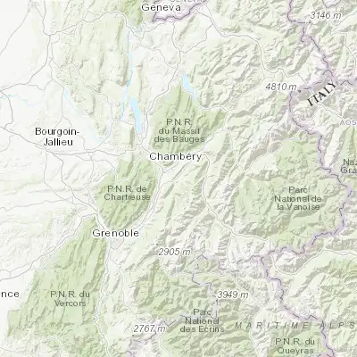 Map showing location of La Rochette (45.457580, 6.113560)