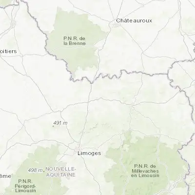 Map showing location of La Souterraine (46.237910, 1.485970)