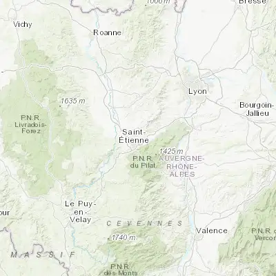 Map showing location of La Talaudière (45.476030, 4.426070)