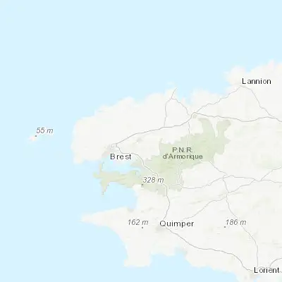 Map showing location of Landerneau (48.451500, -4.251750)