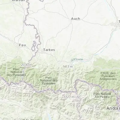 Map showing location of Lannemezan (43.125170, 0.384010)