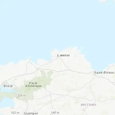 Map showing location of Lannion (48.732640, -3.456570)