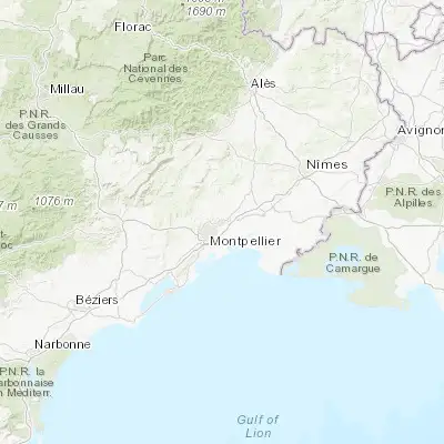 Map showing location of Le Crès (43.647630, 3.938800)