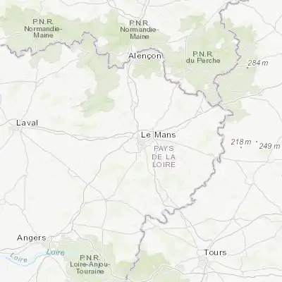 Map showing location of Le Mans (48.002100, 0.202510)