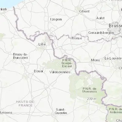 Map showing location of Lecelles (50.467790, 3.400960)