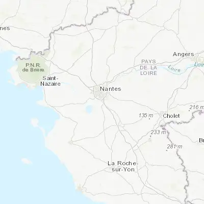 Map showing location of Les Sorinières (47.147440, -1.530040)