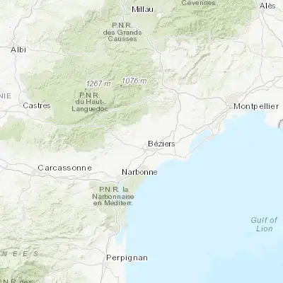 Map showing location of Lignan-sur-Orb (43.383950, 3.169810)