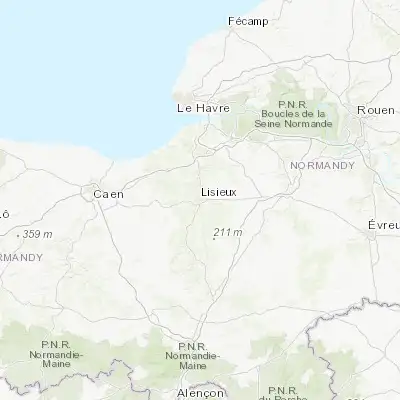 Map showing location of Lisieux (49.146600, 0.229250)