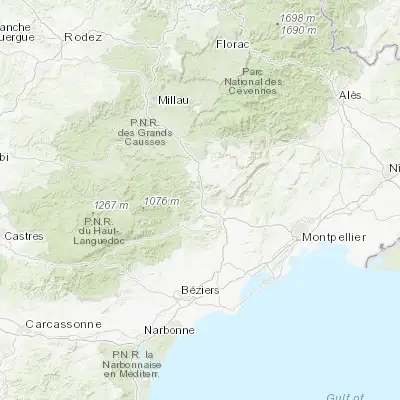 Map showing location of Lodève (43.731780, 3.319590)