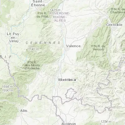 Map showing location of Loriol-sur-Drôme (44.747030, 4.817190)