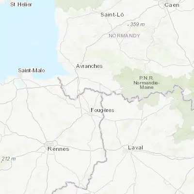 Map showing location of Louvigné-du-Désert (48.481550, -1.124140)