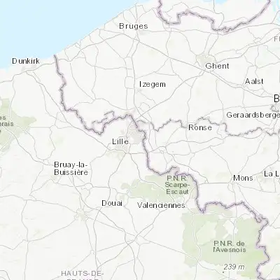 Map showing location of Lys-lez-Lannoy (50.666670, 3.216670)