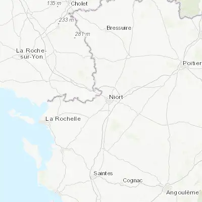 Map showing location of Magné (46.315320, -0.546830)