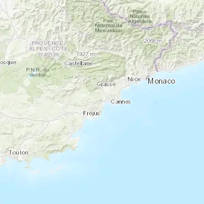 Map showing location of Mandelieu-la-Napoule (43.545770, 6.937340)