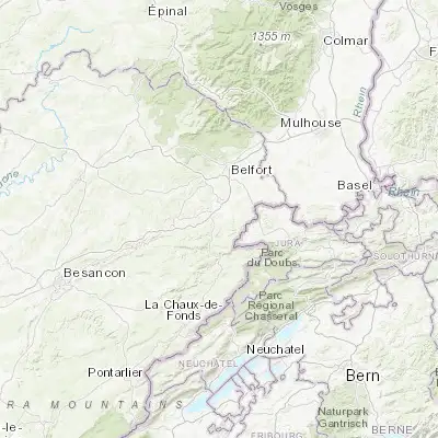 Map showing location of Mandeure (47.449210, 6.807620)