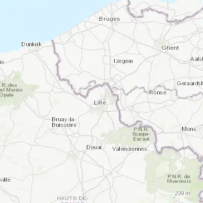 Map showing location of Marcq-en-Barœul (50.666670, 3.083330)