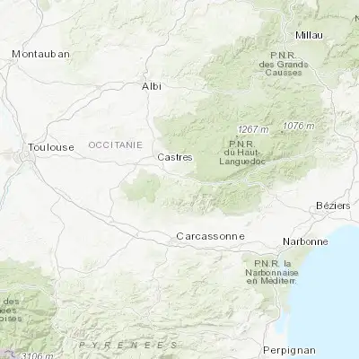 Map showing location of Mazamet (43.492750, 2.373600)