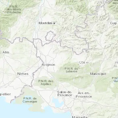 Map showing location of Mazan (44.056960, 5.126800)