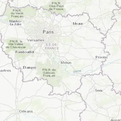 Map showing location of Melun (48.545700, 2.653560)