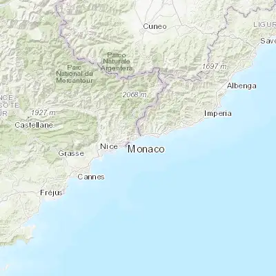 Map showing location of Menton (43.776490, 7.504350)