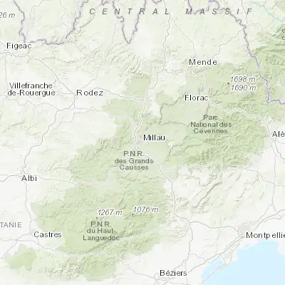 Map showing location of Millau (44.099730, 3.078480)