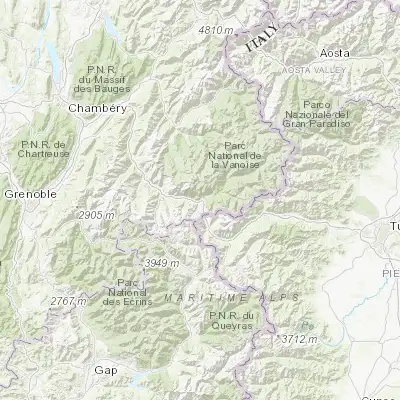 Map showing location of Modane (45.200320, 6.668710)