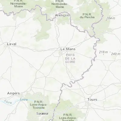 Map showing location of Moncé-en-Belin (47.895200, 0.199290)