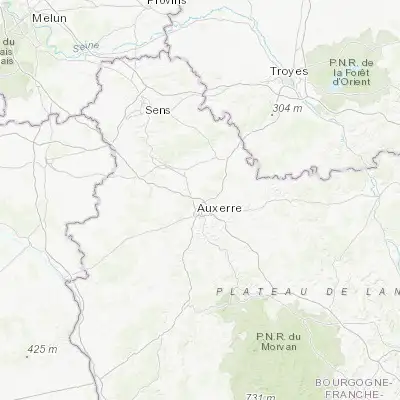 Map showing location of Monéteau (47.849230, 3.581780)