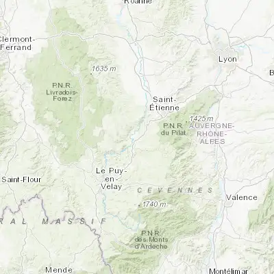 Map showing location of Monistrol-sur-Loire (45.292630, 4.172330)