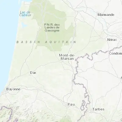 Map showing location of Mont-de-Marsan (43.890220, -0.497130)