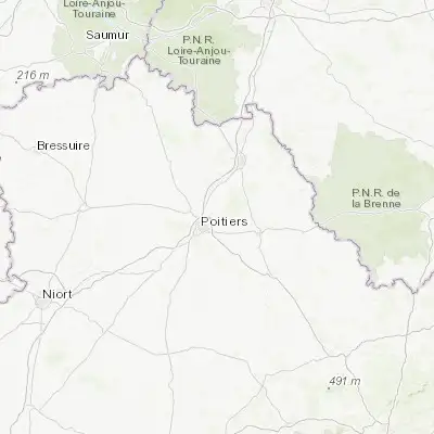Map showing location of Montamisé (46.621530, 0.424830)