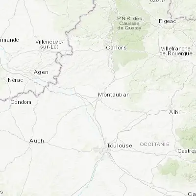 Map showing location of Montauban (44.017590, 1.354200)