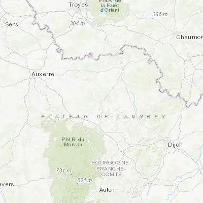 Map showing location of Montbard (47.622940, 4.337000)