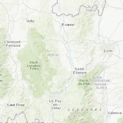 Map showing location of Montbrison (45.607520, 4.065250)
