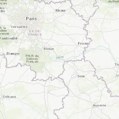 Map showing location of Montereau-Fault-Yonne (48.383330, 2.950000)