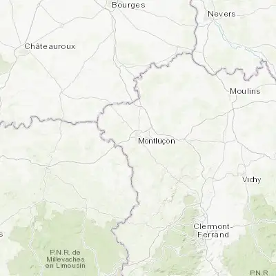 Map showing location of Montluçon (46.340150, 2.602540)