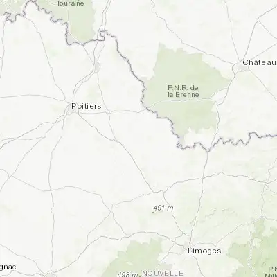 Map showing location of Montmorillon (46.426450, 0.869630)