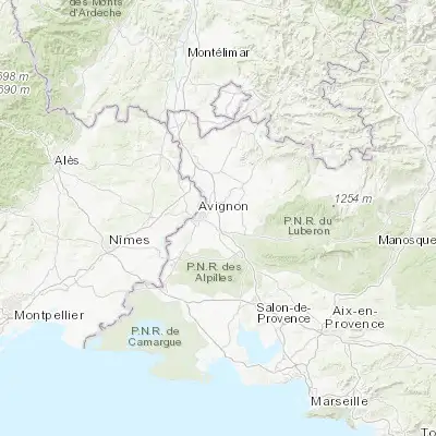 Map showing location of Morières-lès-Avignon (43.940300, 4.901100)