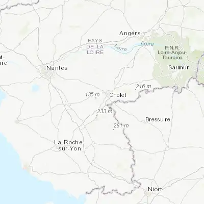 Map showing location of Mortagne-sur-Sèvre (46.992090, -0.952910)