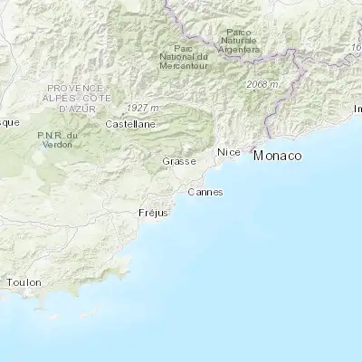 Map showing location of Mougins (43.600680, 6.995230)