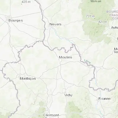Map showing location of Moulins (46.564590, 3.332430)