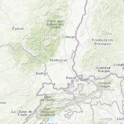 Map showing location of Mulhouse (47.752050, 7.328660)