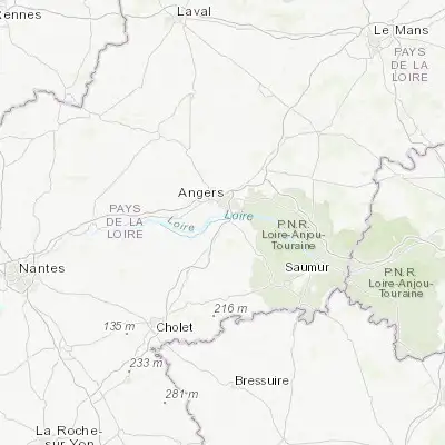 Map showing location of Mûrs-Erigné (47.395920, -0.552930)