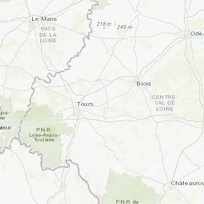 Map showing location of Nazelles-Négron (47.433330, 0.950000)